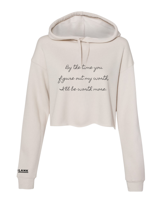 Know Your Worth Cropped Hoodie